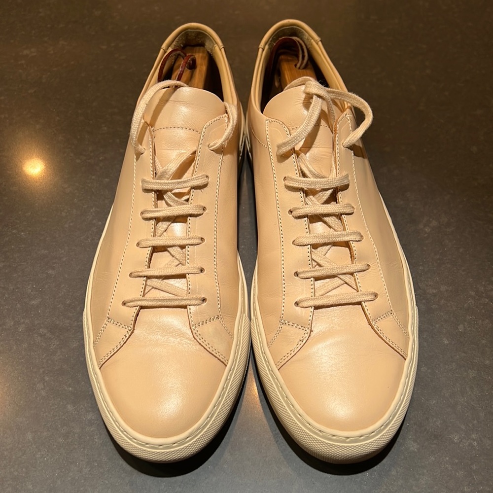 Common Projects Men’s Achilles Leather Size 44 or 11 Nude